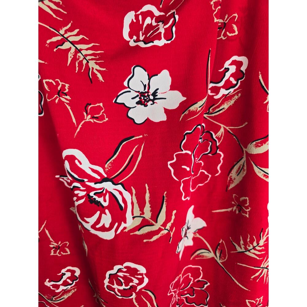 Briggs Vintage Skirt Size Large Red‎ Floral - Picture 8 of 8